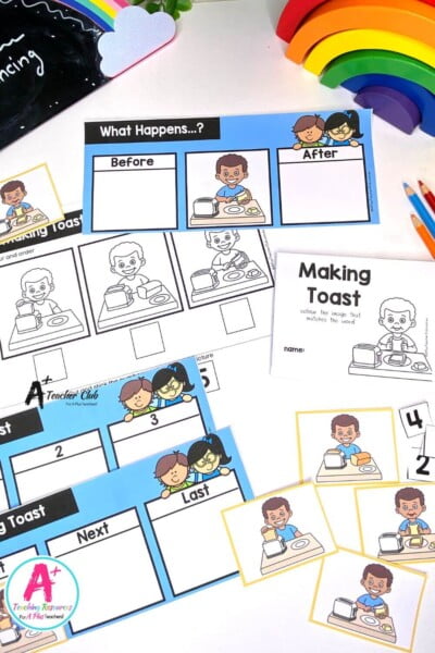 4-Step Sequencing Everyday Events - Make Toast