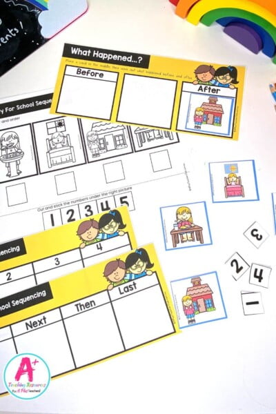 4-Step Sequencing Everyday Events - Get Ready For School