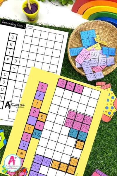 Skip Count By 3 Number Grid Puzzles