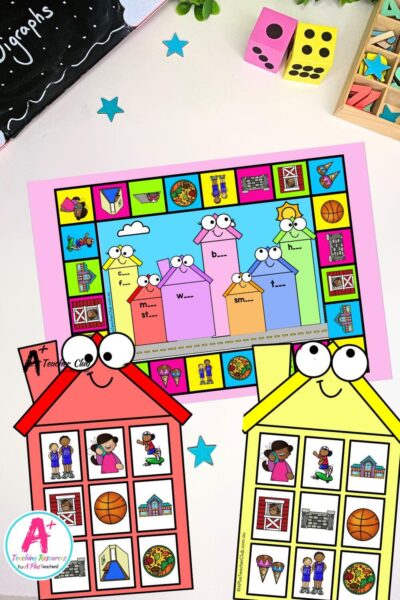 all Vowel Digraph Activities Board Game