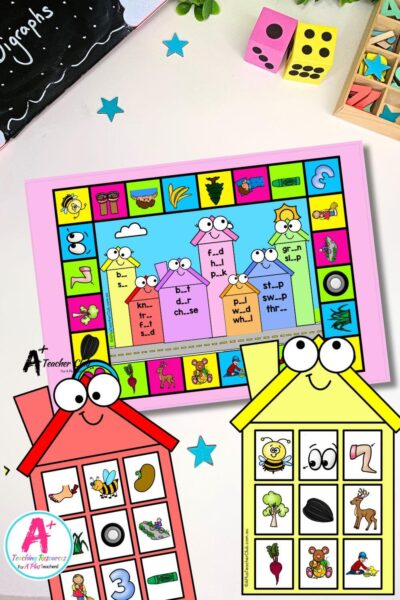 ee Vowel Digraph Activities Board Game