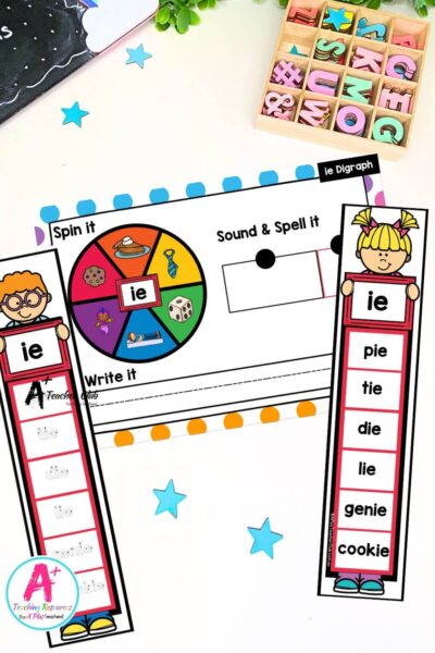 ie Vowel Digraph Activities Spin & Spell