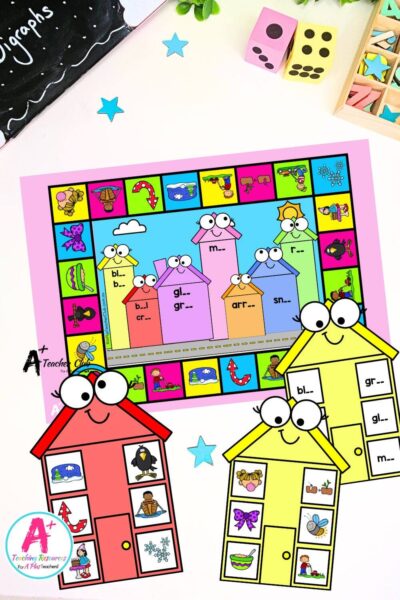 ow Vowel Digraph Activities Board Game