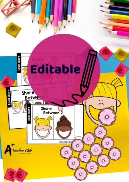 Editable Donuts Sharing Taskcards