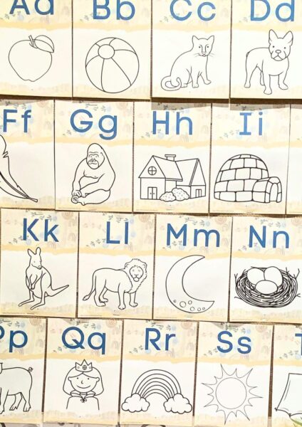Indigenous Art Decor Literacy Alphabet Posters  - A-Z Initial Sounds