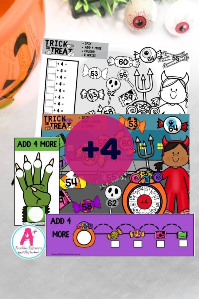 Halloween Trick or Treat Addition Games +4 More to 120