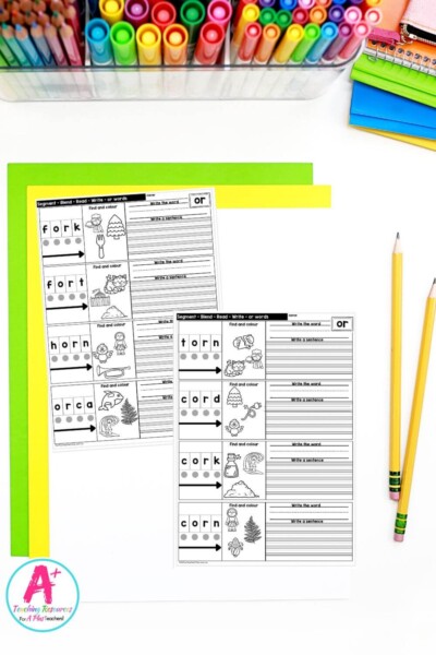 R Controlled Vowels - or Worksheets