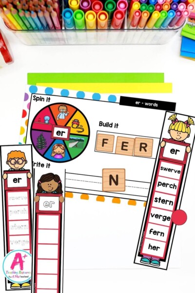R Controlled Vowels - er Spin & Spell