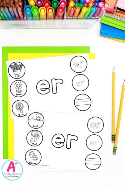 R Controlled Vowels - er Write it Mats