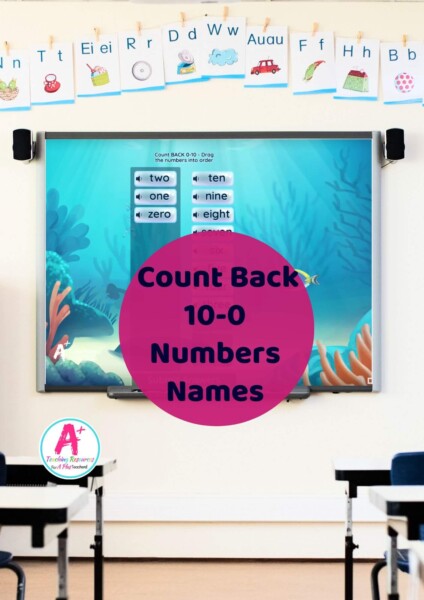 Number Order 10-0 Interactive Whiteboard Math Game