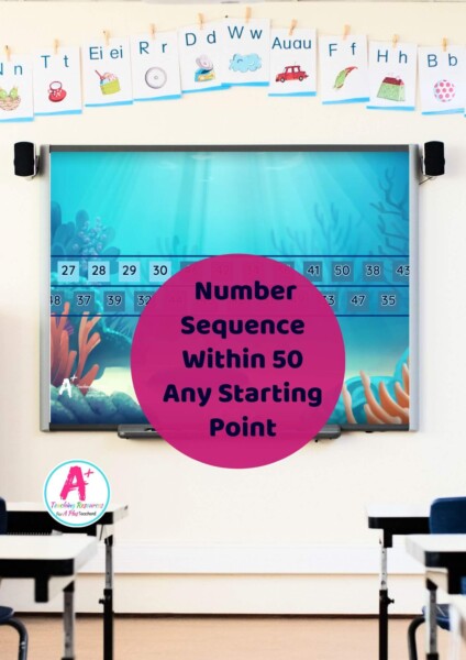 0-50 Number Sequence Interactive Whiteboard Game