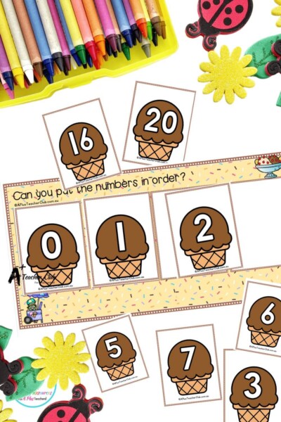 Number Sequence 0-20 Flip it Game