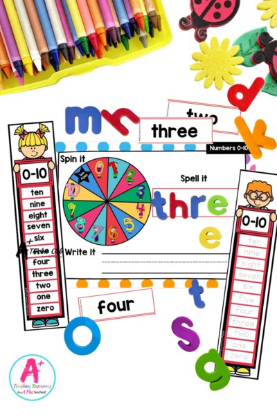 Number Sequence 0-20 - Spin it, Spell it, Write it!