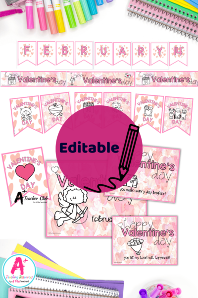 Valentines Day Display Posters & Banner Editable