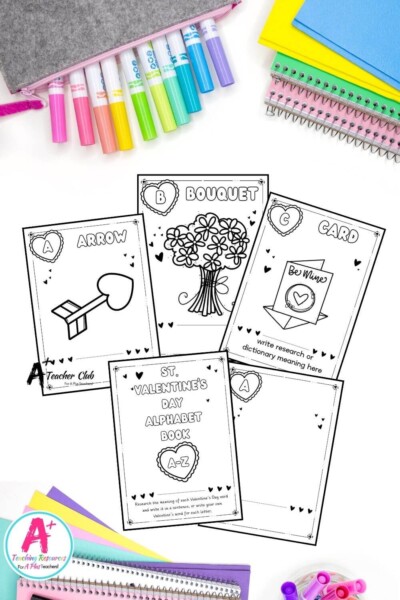 Valentines Day A-Z Colouring