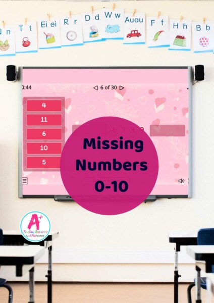 Valentine's Day 0-10 Missing Numbers Digi Maths