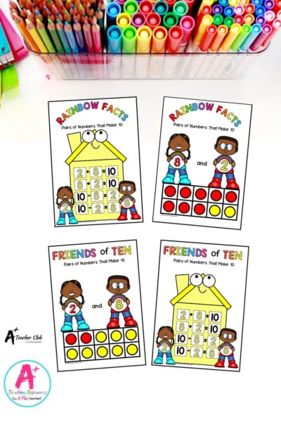 Rainbow Facts & Friends of 10 Classroom Posters