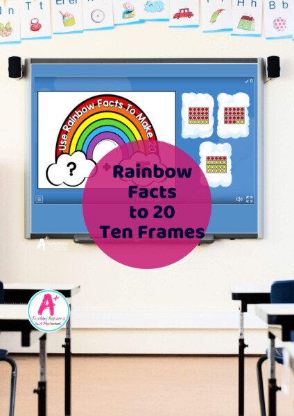 Rainbow Facts Addition To 20 (ten frames)