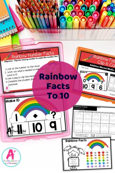 Rainbow Facts Clip It Task Cards (10)