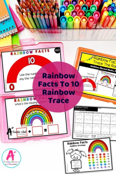 Rainbow Facts Rainbow Trace Task Cards (10)