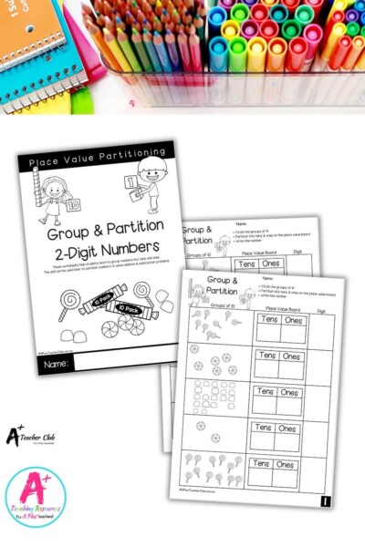 Mental Maths Activities Partitioning - Group Tens & Ones To 99 WORKSHEETS