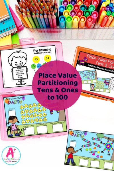 Mental Maths Activities Partitioning - Tens & Ones To 100 Task Cards