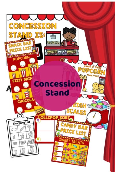Fairy Tale Theatre Dramatic Play Set - Concession Stand