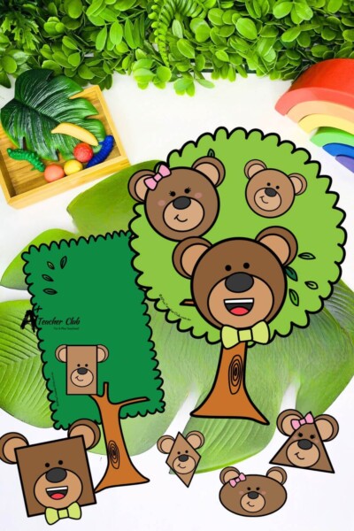 Fairytale 2D Shapes - 3 Bears In The Wood Shape Sorting