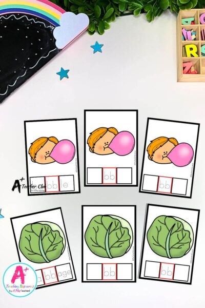 Double Consonant Flash Cards - bb