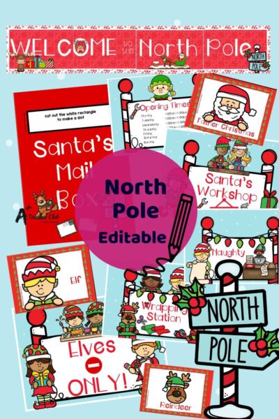 North Pole Dramatic Play Set – Welcome To The North Pole (EDITABLE)