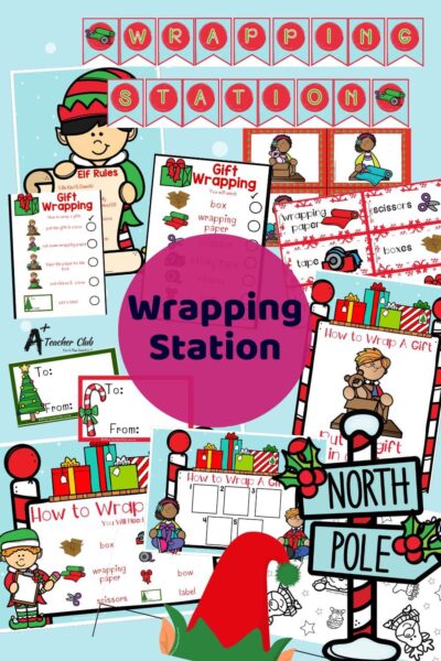 North Pole Dramatic Play Set – Wrapping Station