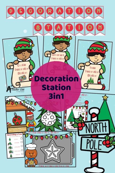 North Pole Dramatic Play Set - 3in1 Decoration Station