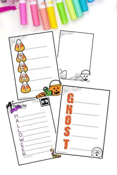 Halloween Acrostic Templates (& Blanks)