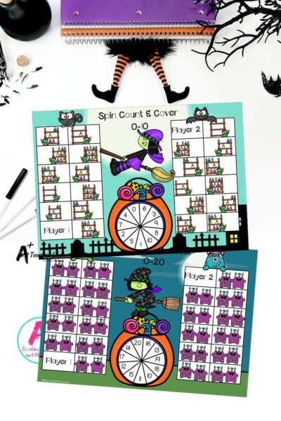 Halloween Number Sense Spinner Games 0-20 – Counting