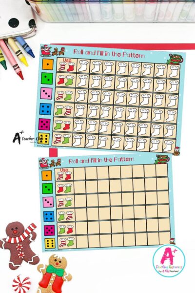 Christmas Patterning Games – Roll & Continue (AB)