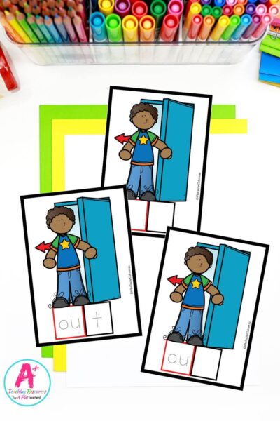 ou Vowel Digraph Activities Flash Cards