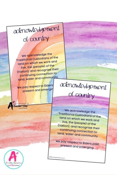 Rainbow Colours Decor Acknowledgement of Country