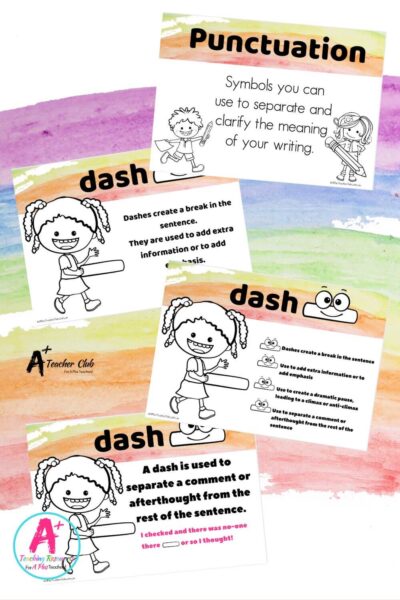 Rainbow Colours Literacy Punctuation KIDS