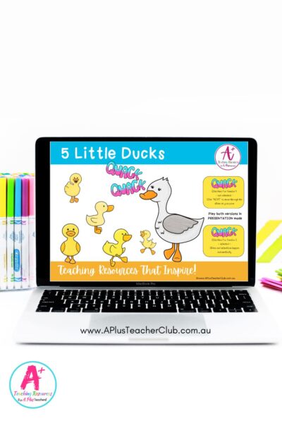 Counting Nursery Rhymes Powerpoint – 5 Little Ducks