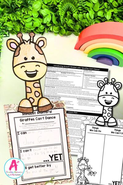 Back To School Growth Mindset Giraffes Can't Dance Lesson Plan & Activities