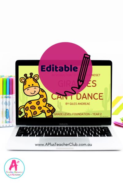 Back To School Growth Mindset Giraffes Can't Dance Powerpoint EDITABLE