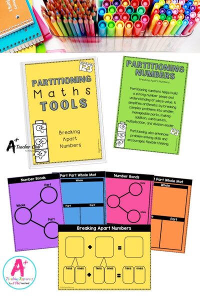 Math Tools Kits A4 Binder - Breaking Numbers Apart (Partitioning)