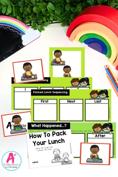 3-Step Sequencing Everyday Events – Pack Your Lunch