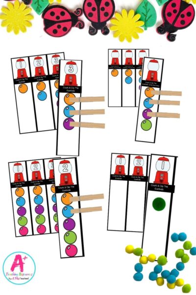 One-To-One Correspondence – Count & Clip – Gumballs