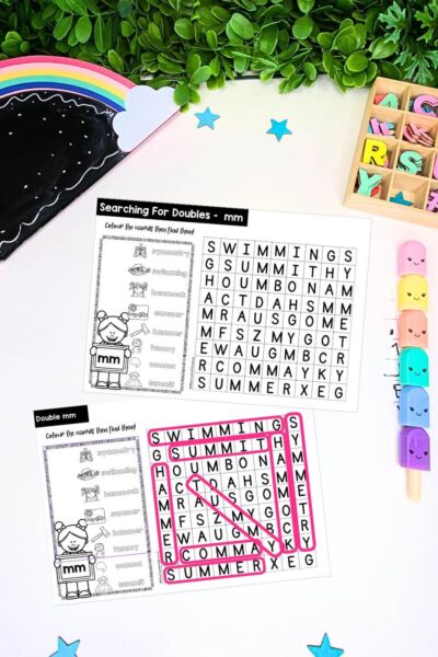 Double Consonants Word Search - mm