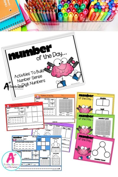 Number of The Day Math Mats For 2-Digit Numbers