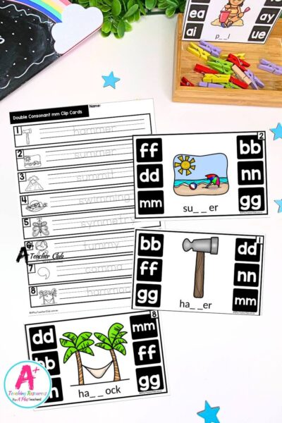 Double Consonant Clip Cards - mm