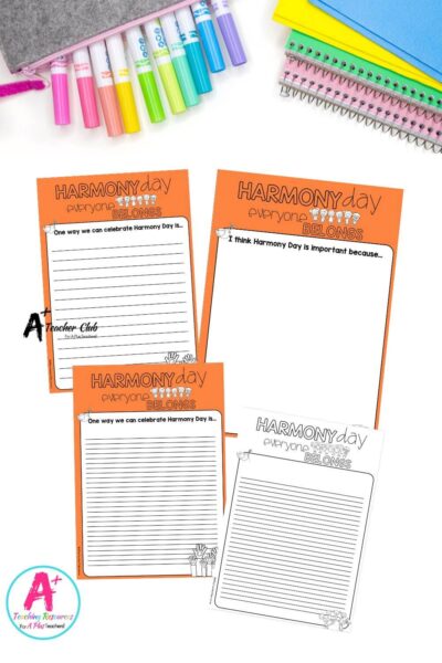 Harmony Day/Week - Writing Templates