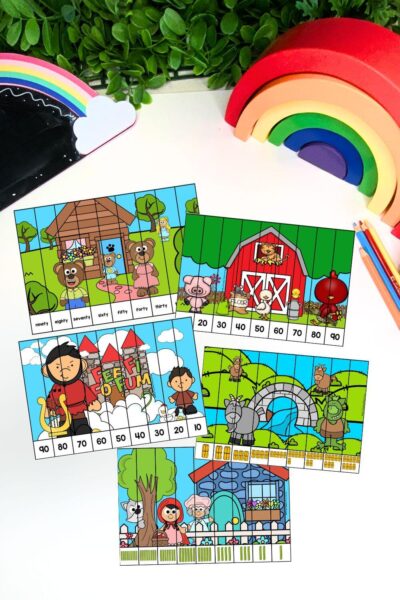 Fairy Tale Place Value Year 1 - Ty Numbers Strip Puzzles