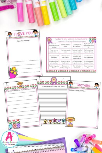 Mothers Day Writing Templates  - Colour Version